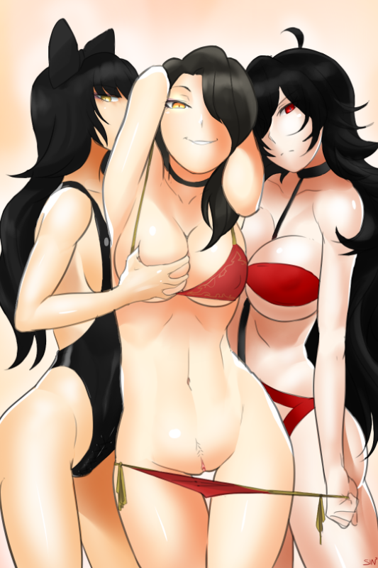 blake belladonna+cinder fall+raven branwen