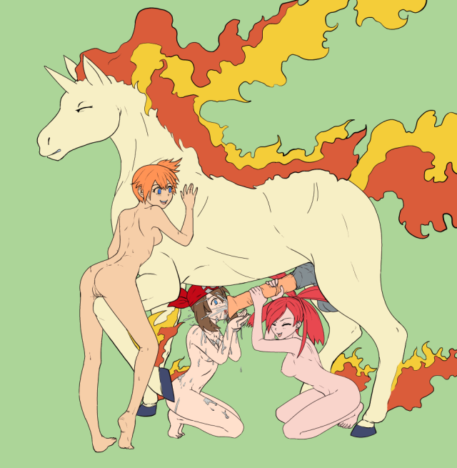 flannery (pokemon)+may (pokemon)+misty (pokemon)+rapidash