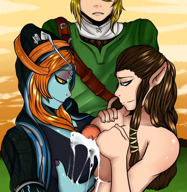 link+midna+princess zelda+twili midna+zelda (twilight princess)