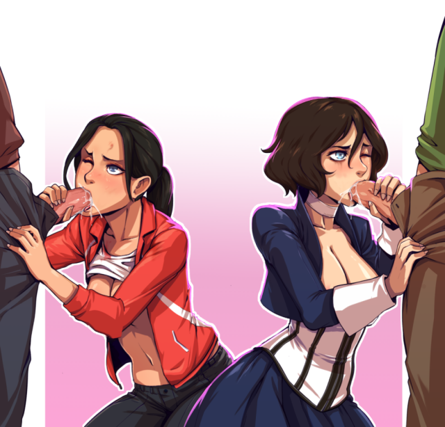 bill (left 4 dead)+booker dewitt+elizabeth+elizabeth (bioshock infinite)+zoey (left 4 dead)