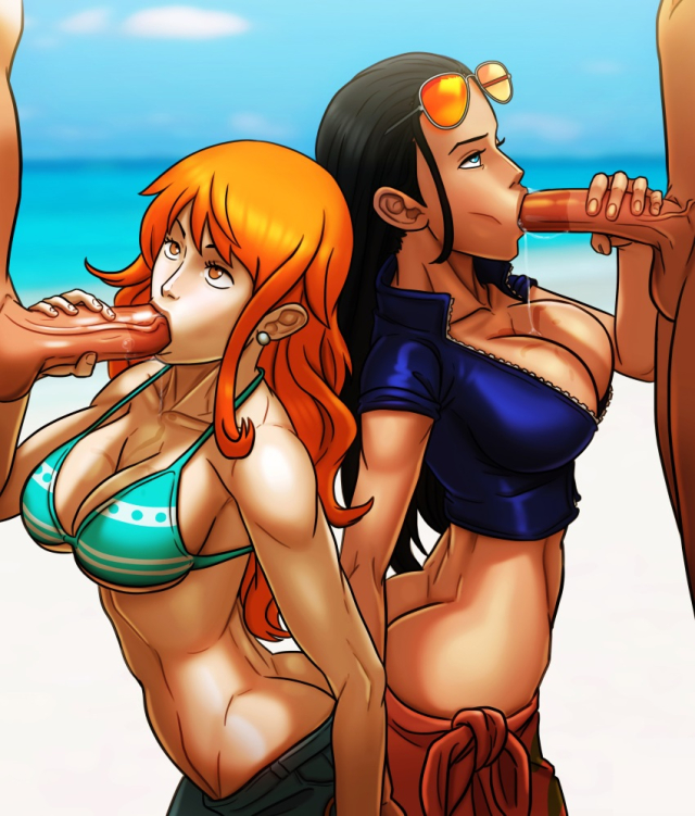 nami (one piece)+nico robin