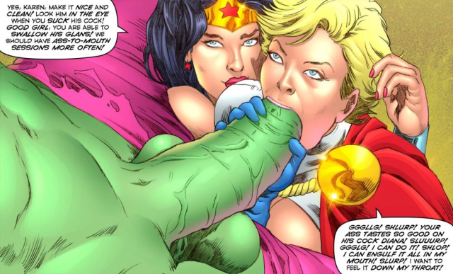 amazonian+bruce banner+diana prince+hulk+kara zor-l+karen starr+power girl+wonder woman