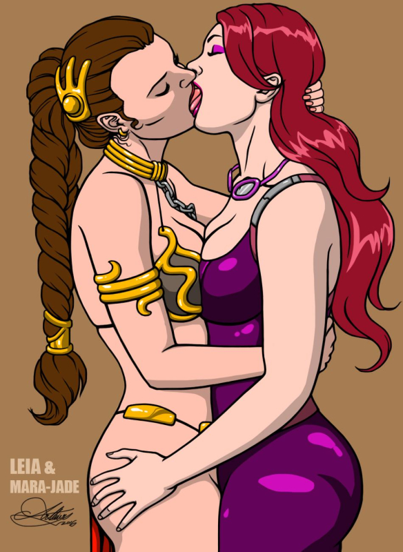 mara jade+princess leia organa+slave leia